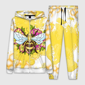 Женский костюм 3D с принтом Пчела ,  |  | крылья | мёд | оса | пчела | пчёлы | соты | цветы
