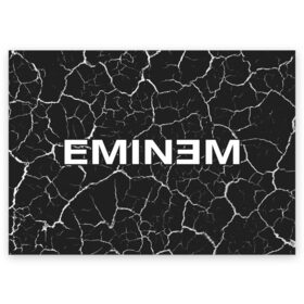 Поздравительная открытка с принтом EMINEM / ЭМИНЕМ , 100% бумага | плотность бумаги 280 г/м2, матовая, на обратной стороне линовка и место для марки
 | eminem | logo | music | oldschool | rap | raper | еминем | лого | логотип | логотипы | музыка | музыкант | олдскул | рэп | рэпер | рэппер | символ | символы | эминем