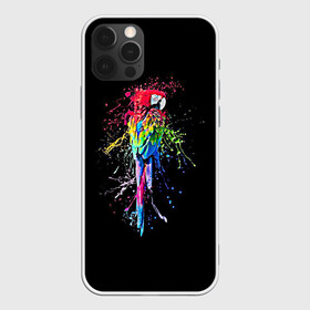 Чехол для iPhone 12 Pro с принтом Попугай , силикон | область печати: задняя сторона чехла, без боковых панелей | bird | colors | eweryday | life | nature | ара | креатив | повседневный стиль | попугай | природа | птица | радуга | разноцветный | темный