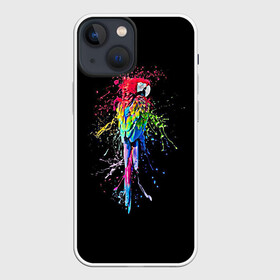 Чехол для iPhone 13 mini с принтом Попугай ,  |  | bird | colors | eweryday | life | nature | ара | креатив | повседневный стиль | попугай | природа | птица | радуга | разноцветный | темный