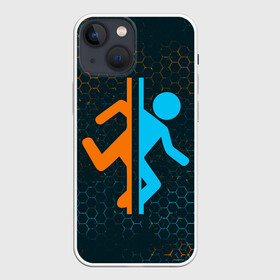 Чехол для iPhone 13 mini с принтом PORTAL   ПОРТАЛ ,  |  | game | games | half | half life | halflife | life | logo | portal | portal 2 | portal2 | valve | игра | игры | лайф | лого | логотип | логотипы | портал | портал 2 | портал2 | символ | символы | халф | халф лайф | халфлайф