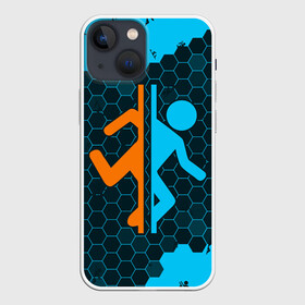 Чехол для iPhone 13 mini с принтом PORTAL   ПОРТАЛ ,  |  | game | games | half | half life | halflife | life | logo | portal | portal 2 | portal2 | valve | игра | игры | лайф | лого | логотип | логотипы | портал | портал 2 | портал2 | символ | символы | халф | халф лайф | халфлайф