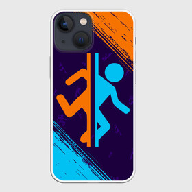 Чехол для iPhone 13 mini с принтом PORTAL   ПОРТАЛ ,  |  | game | games | half | half life | halflife | life | logo | portal | portal 2 | portal2 | valve | игра | игры | лайф | лого | логотип | логотипы | портал | портал 2 | портал2 | символ | символы | халф | халф лайф | халфлайф