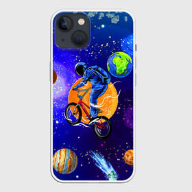 Чехол для iPhone 13 с принтом Space bicycle ,  |  | astronaut | bicycle | comet | cosmos | earth | jupiter | mars | moon | saturn | space | spacesuit | star | астронавт | велосипед | звезда | земля | комета | космонавт | космос | луна | марс | сатурн | скафандр | юлитер