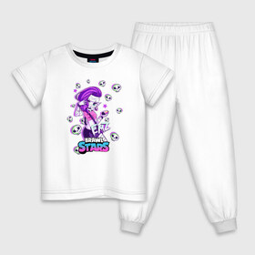 Детская пижама хлопок с принтом Brawl STARS(ЭМЗ) , 100% хлопок |  брюки и футболка прямого кроя, без карманов, на брюках мягкая резинка на поясе и по низу штанин
 | brawl | leon | moba | stars | supercell | игра | коллаж | паттерн | эмз