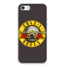 Чехол для iPhone 5/5S матовый с принтом Guns n Roses , Силикон | Область печати: задняя сторона чехла, без боковых панелей | music | rock | группа | звезда | рок