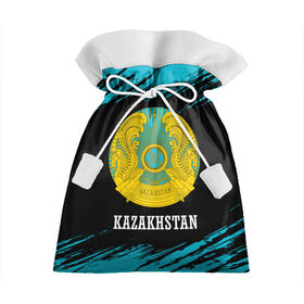 Подарочный 3D мешок с принтом KAZAKHSTAN / КАЗАХСТАН , 100% полиэстер | Размер: 29*39 см | flag | kazakhstan | qazaqstan | герб | захах | казахстан | кахахи | лого | нур султан | республика | символ | страна | флаг