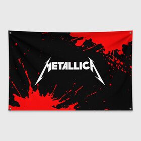 Флаг-баннер с принтом METALLICA МЕТАЛЛИКА , 100% полиэстер | размер 67 х 109 см, плотность ткани — 95 г/м2; по краям флага есть четыре люверса для крепления | hetfield | james | logo | metal | metalica | metallica | music | rock | star | джеймс | звезда | знак | ларс | лого | логотип | логотипы | метал | металика | металлика | музыка | рок | символ | символы | ульрих | хэтфилд
