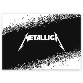 Поздравительная открытка с принтом METALLICA / МЕТАЛЛИКА , 100% бумага | плотность бумаги 280 г/м2, матовая, на обратной стороне линовка и место для марки
 | Тематика изображения на принте: hetfield | james | logo | metal | metalica | metallica | music | rock | star | джеймс | звезда | знак | ларс | лого | логотип | логотипы | метал | металика | металлика | музыка | рок | символ | символы | ульрих | хэтфилд