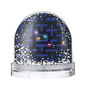 Снежный шар с принтом Pacman , Пластик | Изображение внутри шара печатается на глянцевой фотобумаге с двух сторон | pac man | pacman | аркады | пакмэн