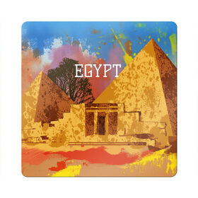 Магнит виниловый Квадрат с принтом Египет(Пирамида Хеопса) , полимерный материал с магнитным слоем | размер 9*9 см, закругленные углы | Тематика изображения на принте: egypt | египет | пирамида хеопса | пирамиды | туристические