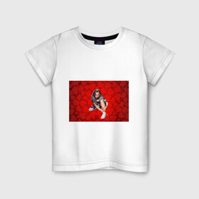 Детская футболка хлопок с принтом Billie Eilish(Билли Айлиш) , 100% хлопок | круглый вырез горловины, полуприлегающий силуэт, длина до линии бедер | bad guy | billie eilish | билли айлиш | музыка | популярная музыка