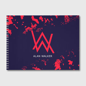 Альбом для рисования с принтом ALAN WALKER АЛАН УОКЕР , 100% бумага
 | матовая бумага, плотность 200 мг. | Тематика изображения на принте: alan | faded | house | logo | music | walker | алан | вокер | волкер | диджей | лого | логотип | логотипы | музыка | музыкант | символ | символы | танцеальная | уокер | хаус | электронная
