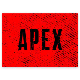 Поздравительная открытка с принтом APEX LEGENDS / АПЕКС ЛЕГЕНД , 100% бумага | плотность бумаги 280 г/м2, матовая, на обратной стороне линовка и место для марки
 | apex | game | games | legend | legends | logo | апекс | битва | игра | игры | королевская | легенд | легендс | лого | логотип | логотипы | символ | символы