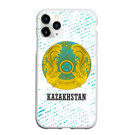 Чехол для iPhone 11 Pro Max матовый с принтом KAZAKHSTAN / КАЗАХСТАН , Силикон |  | flag | kazakhstan | qazaqstan | герб | захах | казахстан | кахахи | лого | нур султан | республика | символ | страна | флаг