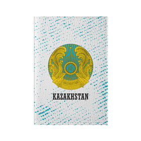 Обложка для паспорта матовая кожа с принтом KAZAKHSTAN / КАЗАХСТАН , натуральная матовая кожа | размер 19,3 х 13,7 см; прозрачные пластиковые крепления | Тематика изображения на принте: flag | kazakhstan | qazaqstan | герб | захах | казахстан | кахахи | лого | нур султан | республика | символ | страна | флаг