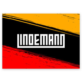 Поздравительная открытка с принтом LINDEMANN / ЛИНДЕМАНН , 100% бумага | плотность бумаги 280 г/м2, матовая, на обратной стороне линовка и место для марки
 | lindeman | lindemann | logo | music | rammstein | ramstein | rock | til | till | линдеман | линдеманн | лого | логотип | логотипы | музыка | раммштайн | рамштайн | рок | символ | символы | солист | тилль | тиль
