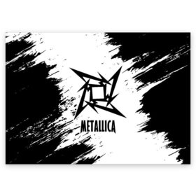 Поздравительная открытка с принтом METALLICA / МЕТАЛЛИКА , 100% бумага | плотность бумаги 280 г/м2, матовая, на обратной стороне линовка и место для марки
 | Тематика изображения на принте: hetfield | james | logo | metal | metalica | metallica | music | rock | star | джеймс | звезда | знак | ларс | лого | логотип | логотипы | метал | металика | металлика | музыка | рок | символ | символы | ульрих | хэтфилд