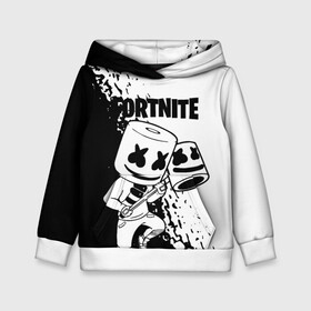 Детская толстовка 3D с принтом FORTNITE MARSHMELLO , 100% полиэстер | двухслойный капюшон со шнурком для регулировки, мягкие манжеты на рукавах и по низу толстовки, спереди карман-кенгуру с мягким внутренним слоем | archetype | fortnite | fortnite x | game | ikonik | marshmello | raven | архетип | ворон | игра | иконик | маршмелло | фортнайт