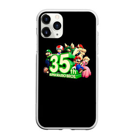 Чехол для iPhone 11 Pro Max матовый с принтом Mario , Силикон |  | 35 | mario | mario 3d all stars | mario 3d world | mario bros | super mario | марио