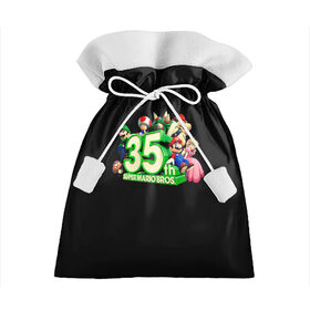 Подарочный 3D мешок с принтом Mario , 100% полиэстер | Размер: 29*39 см | 35 | mario | mario 3d all stars | mario 3d world | mario bros | super mario | марио