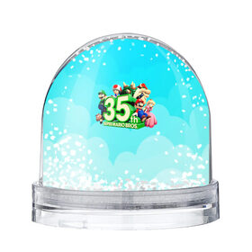 Снежный шар с принтом Mario , Пластик | Изображение внутри шара печатается на глянцевой фотобумаге с двух сторон | 35 | mario | mario 3d all stars | mario 3d world | mario bros | super mario | марио