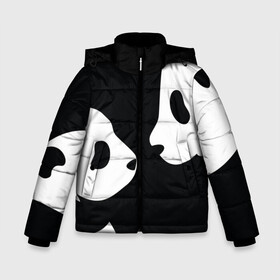 Зимняя куртка для мальчиков 3D с принтом Panda , ткань верха — 100% полиэстер; подклад — 100% полиэстер, утеплитель — 100% полиэстер | длина ниже бедра, удлиненная спинка, воротник стойка и отстегивающийся капюшон. Есть боковые карманы с листочкой на кнопках, утяжки по низу изделия и внутренний карман на молнии. 

Предусмотрены светоотражающий принт на спинке, радужный светоотражающий элемент на пуллере молнии и на резинке для утяжки | Тематика изображения на принте: bearcat | coon bear | panda | бамбуковый медвед | большая панда | гигантская панда