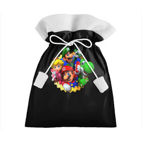 Подарочный 3D мешок с принтом Марио , 100% полиэстер | Размер: 29*39 см | 35 | mario | mario 3d all stars | mario 3d world | mario bros | super mario | марио