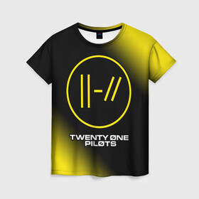 Женская футболка 3D с принтом TWENTY ONE PILOTS / 21 PILOTS , 100% полиэфир ( синтетическое хлопкоподобное полотно) | прямой крой, круглый вырез горловины, длина до линии бедер | logo | music | one | pilots | rock | symbol | top | twenty | twentyonepilots | ван | группа | лого | логотип | логотипы | музыка | пилотс | рок | символ | символы | твенти | топ