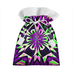 Подарочный 3D мешок с принтом Kaleidoscope , 100% полиэстер | Размер: 29*39 см | abstraction | fractal | kaleidoscope | light green | pattern | purple | symmetry | абстракция | калейдоскоп | салатовый | симметрия | узор | фиолетовый | фрактал