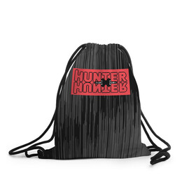 Рюкзак-мешок 3D с принтом Hunter x Hunter , 100% полиэстер | плотность ткани — 200 г/м2, размер — 35 х 45 см; лямки — толстые шнурки, застежка на шнуровке, без карманов и подкладки | killua | мультфильм | охотник х охотник