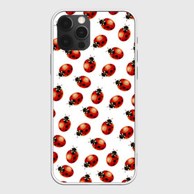 Чехол для iPhone 12 Pro Max с принтом Нашествие божьих коровок , Силикон |  | animals | cute | girl | ladybug | nature | pattern | red | summer | бабочки | божьи коровки | божья коровка | горошек | девушкам | животные | жук | жуки | кружочки | крылья | лето | милые | насекомые | паттерн | пауки | подарок