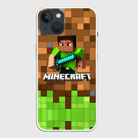 Чехол для iPhone 13 с принтом Minecraft logo heroes ,  |  | blox | creeper | dungeons | game | geometry | pixel | steve | алекс | герои | детям | зелень | игра | квадраты | крипер | куб | логотипы игр | майнкрафт | мальчикам | меч | мобы | персонажи | пиксель | пиксельный | подземелья