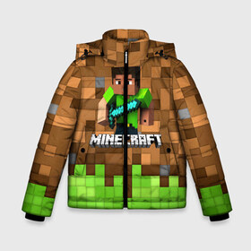 Зимняя куртка для мальчиков 3D с принтом Minecraft logo heroes , ткань верха — 100% полиэстер; подклад — 100% полиэстер, утеплитель — 100% полиэстер | длина ниже бедра, удлиненная спинка, воротник стойка и отстегивающийся капюшон. Есть боковые карманы с листочкой на кнопках, утяжки по низу изделия и внутренний карман на молнии. 

Предусмотрены светоотражающий принт на спинке, радужный светоотражающий элемент на пуллере молнии и на резинке для утяжки | Тематика изображения на принте: blox | creeper | dungeons | game | geometry | pixel | steve | алекс | герои | детям | зелень | игра | квадраты | крипер | куб | логотипы игр | майнкрафт | мальчикам | меч | мобы | персонажи | пиксель | пиксельный | подземелья