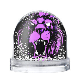 Снежный шар с принтом Pink lion , Пластик | Изображение внутри шара печатается на глянцевой фотобумаге с двух сторон | ears | eyes | fangs | jaw | lion | mane | muzzle | neon | pink | глаза | грива | клыки | лев | неон | пасть | розовый | уши