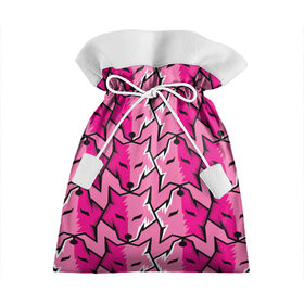 Подарочный 3D мешок с принтом Pink pattern , 100% полиэстер | Размер: 29*39 см | Тематика изображения на принте: ears | eyes | fashion | muzzle | pattern | pink | vanguard | wolf | авангард | волк | глаза | мода | розовый | узор | уши