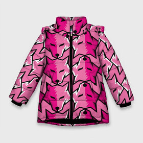Зимняя куртка для девочек 3D с принтом Pink pattern , ткань верха — 100% полиэстер; подклад — 100% полиэстер, утеплитель — 100% полиэстер. | длина ниже бедра, удлиненная спинка, воротник стойка и отстегивающийся капюшон. Есть боковые карманы с листочкой на кнопках, утяжки по низу изделия и внутренний карман на молнии. 

Предусмотрены светоотражающий принт на спинке, радужный светоотражающий элемент на пуллере молнии и на резинке для утяжки. | ears | eyes | fashion | muzzle | pattern | pink | vanguard | wolf | авангард | волк | глаза | мода | розовый | узор | уши
