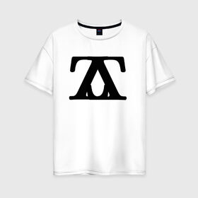 Женская футболка хлопок Oversize с принтом Буквы черные буквы , 100% хлопок | свободный крой, круглый ворот, спущенный рукав, длина до линии бедер
 | буквы | черные буквы