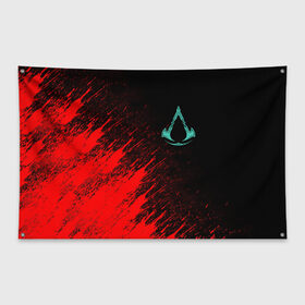 Флаг-баннер с принтом Assassins Creed Valhalla , 100% полиэстер | размер 67 х 109 см, плотность ткани — 95 г/м2; по краям флага есть четыре люверса для крепления | eivor | valhalla | vikings | вальгалла | вальхалла | викинги | эйвор