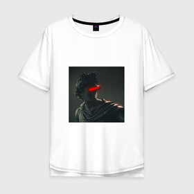 Мужская футболка хлопок Oversize с принтом Vaporwave art 88 , 100% хлопок | свободный крой, круглый ворот, “спинка” длиннее передней части | aesthetic | electronica | music | киберпанк | лаунж | музыка | поп | скульптура