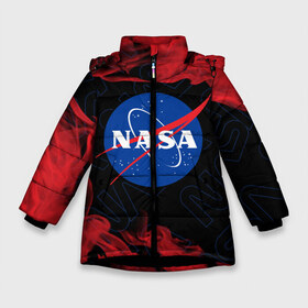 Зимняя куртка для девочек 3D с принтом NASA НАСА , ткань верха — 100% полиэстер; подклад — 100% полиэстер, утеплитель — 100% полиэстер. | длина ниже бедра, удлиненная спинка, воротник стойка и отстегивающийся капюшон. Есть боковые карманы с листочкой на кнопках, утяжки по низу изделия и внутренний карман на молнии. 

Предусмотрены светоотражающий принт на спинке, радужный светоотражающий элемент на пуллере молнии и на резинке для утяжки. | Тематика изображения на принте: galaxy | man | nasa | planet | planets | space | spaceman | spacex | star | stars | univerce | yfcf | астронавт | вселенная | галактика | галактики | звезда | звезды | космонавт | космонавты | космос | луна | наса | планета | планеты | тфыф