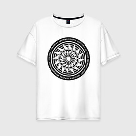 Женская футболка хлопок Oversize с принтом Рисунок , 100% хлопок | свободный крой, круглый ворот, спущенный рукав, длина до линии бедер
 | белый | будущее | геометрия | рисунок | чб | черно белый | черный | эволюция