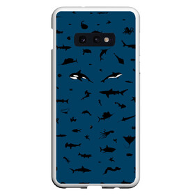 Чехол для Samsung S10E с принтом Fish , Силикон | Область печати: задняя сторона чехла, без боковых панелей | dolphin | fish | killer whale | see life | shark | акула | дельфин | касатка | морские обитатели | рыба