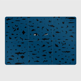 Магнитный плакат 3Х2 с принтом Fish , Полимерный материал с магнитным слоем | 6 деталей размером 9*9 см | dolphin | fish | killer whale | see life | shark | акула | дельфин | касатка | морские обитатели | рыба