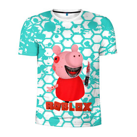 Мужская футболка 3D спортивная с принтом Roblox piggy/Свинка Пигги , 100% полиэстер с улучшенными характеристиками | приталенный силуэт, круглая горловина, широкие плечи, сужается к линии бедра | game | piggy | roblox | блок | игра | игрушка | лего | майнкрафт | персонажи | персонажи из кубиков | пигги | роблокс | робот | свинка