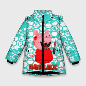 Зимняя куртка для девочек 3D с принтом Roblox piggy Свинка Пигги , ткань верха — 100% полиэстер; подклад — 100% полиэстер, утеплитель — 100% полиэстер. | длина ниже бедра, удлиненная спинка, воротник стойка и отстегивающийся капюшон. Есть боковые карманы с листочкой на кнопках, утяжки по низу изделия и внутренний карман на молнии. 

Предусмотрены светоотражающий принт на спинке, радужный светоотражающий элемент на пуллере молнии и на резинке для утяжки. | Тематика изображения на принте: game | piggy | roblox | блок | игра | игрушка | лего | майнкрафт | персонажи | персонажи из кубиков | пигги | роблокс | робот | свинка