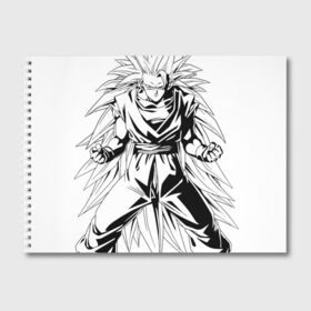 Альбом для рисования с принтом Dragon Ball Z , 100% бумага
 | матовая бумага, плотность 200 мг. | Тематика изображения на принте: dragon ball z | goku super saiyan | аниме | драгон бол | манга | сон гоку