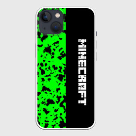 Чехол для iPhone 13 с принтом MINECRAFT LOGO ,  |  | blox | creeper | dungeons | game | green | minecraft | neon | pixel | steve | алекс | детям | зелень | игра | кислотный | крипер | куб | логотипы игр | майнкрафт | мальчикам | мобы | пиксель | пиксельный | подземелья | приключения