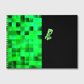 Альбом для рисования с принтом MINECRAFT CREEPER , 100% бумага
 | матовая бумага, плотность 200 мг. | Тематика изображения на принте: blox | creeper | dungeons | game | geometry | green | neon | pixel | steve | алекс | детям | зелень | игра | кислотный | крипер | куб | логотипы игр | майнкрафт | мальчикам | мобы | неоновый | пиксель | пиксельный | подземелья