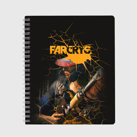 Тетрадь с принтом FarCry 6 , 100% бумага | 48 листов, плотность листов — 60 г/м2, плотность картонной обложки — 250 г/м2. Листы скреплены сбоку удобной пружинной спиралью. Уголки страниц и обложки скругленные. Цвет линий — светло-серый
 | 